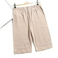 thumbnail image 1 of SELONE Womens Summer Shorts Knee Length Mid Rise Polyester Go Out Pants Knee Length Baggy Go Out Pants Khaki S, 1 of 7
