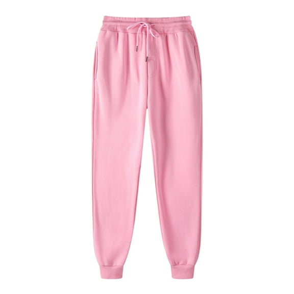 SELONE Womens Sweatpants Wide Leg Plus Size Mid Rise Polyester Fashion Clothes Ankle Length Baggy Go Out Pants Pink 5XL
