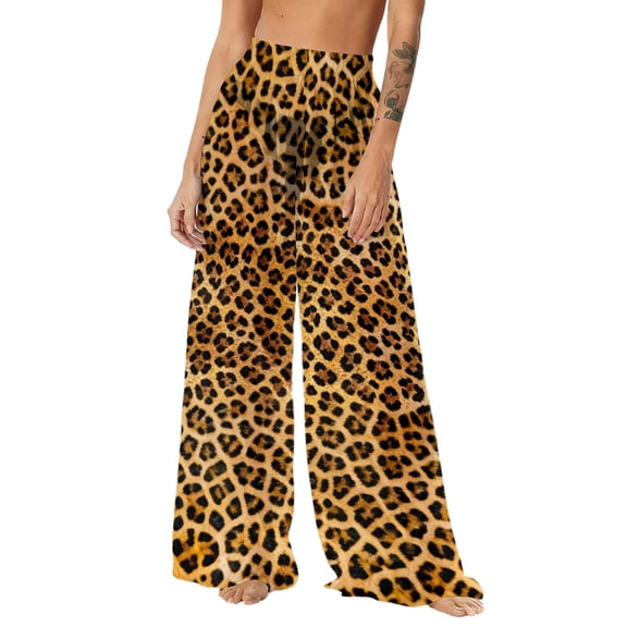SELONE Womens Swim Cover up Sun Protection Boho Pants Summer Wide Leg Elastic Waist Trouser Hawaiian Beach Wear