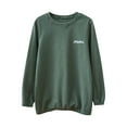 thumbnail image 1 of SELONE Womens Thermal Underwear Tops Dralon Undershirt Crewneck Long Sleeve Pullover Soild Tight Home Clothes Green, 1 of 4