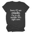 thumbnail image 1 of SELONE Womens Tops Dressy Casual Summer Tops for Women Graphic Casual Crewneck Short Sleeve Funny Letter Round Neck Blouse T Shirt Fashion Beach Classy Y2K Soft Basic Shirts for Women Dark Gray S, 1 of 3