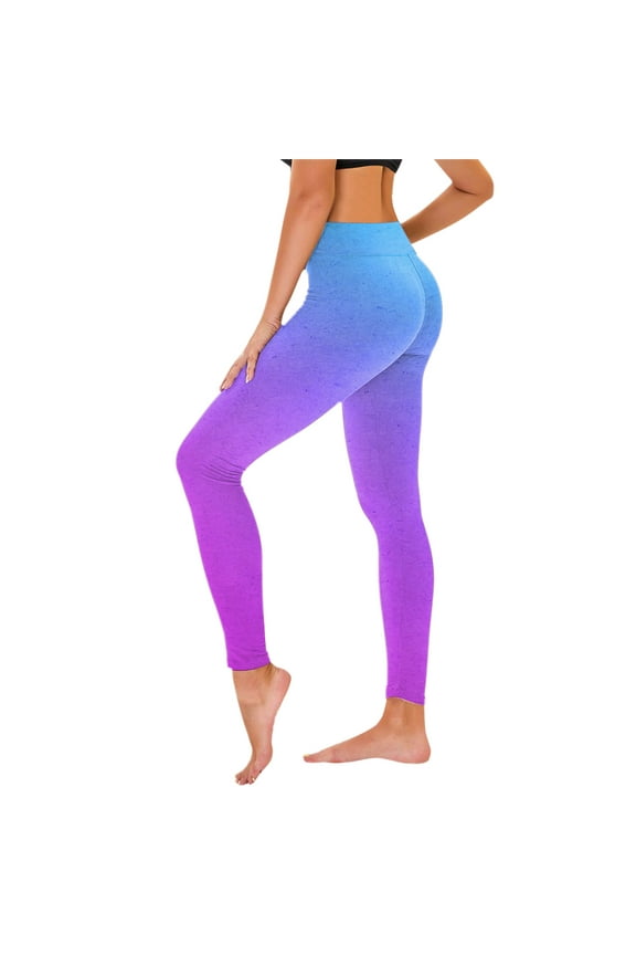 Workout Leggings for Women Fitted Printed Yoga Long Pant ’s Stretch Leggings Fitness Running Gym Sports Full Length Active Pants Full Length Pants for Everyday Wear Running Work Purple XL