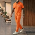 thumbnail image 1 of SELONE Workout Sets for Men 2 Piece Breathable Tracksuit Short Sleeve T-Shirts and Drawstring Trousers Running Clothing, 1 of 7