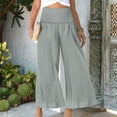 thumbnail image 1 of SELONE Yoga Pants for Women High Waist High Rise Relaxed Fit Baggy Wide Leg Casual Long Pant Straight Leg Fashion Solid Color Pants Trousers Pants for Everyday Wear Running Work Casual Event Gray L, 1 of 5