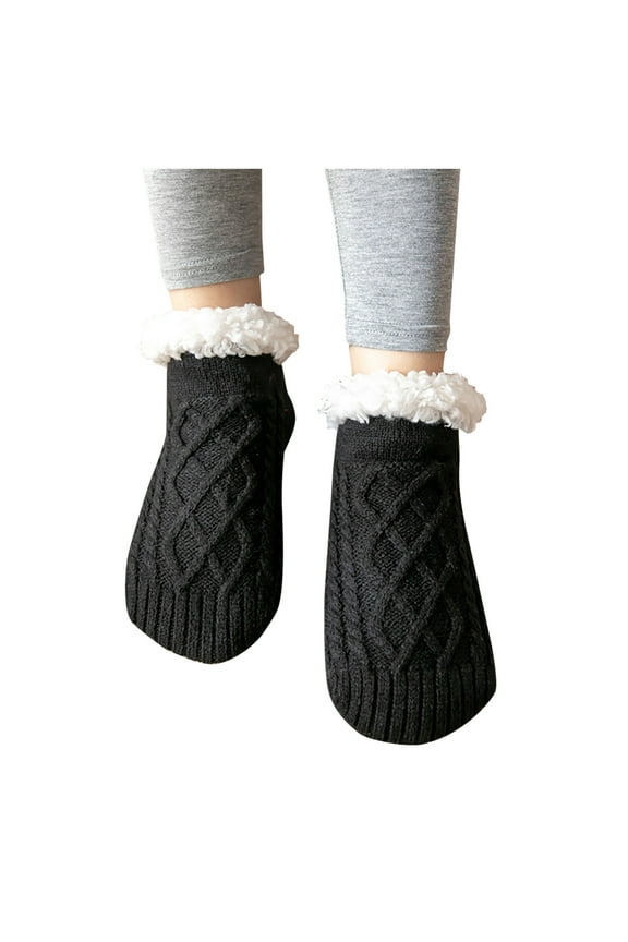 Women's Winter Wool Socks Fashionable Comfortable Casual Soft Fleece Sleeping Socks