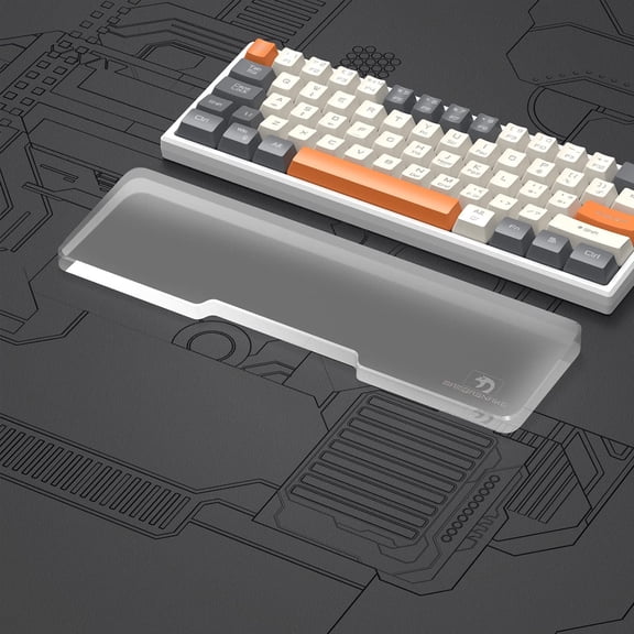 MAMBASNAKE Acrylic Keyboard Wrist Rest,Ergonomic Palm Rest,Anti-Slip Pad for Laptop,61-Key keyboard