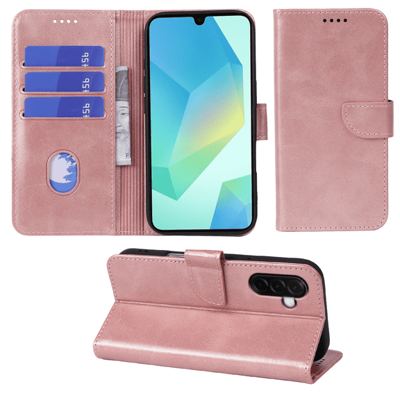SELOZKE for Samsung Galaxy A36 5G / A56 5G Wallet Case with Credit Card Holder,PU Leather Magnetic Protective Phone Case (Rose Gold)