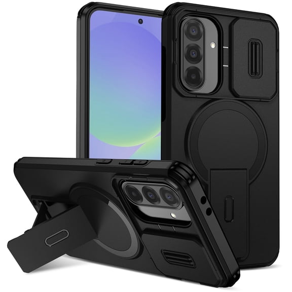 SELOZKE for Samsung Galaxy A36 5G Phone Case Holder, Magnetic Protective Phone Case Black