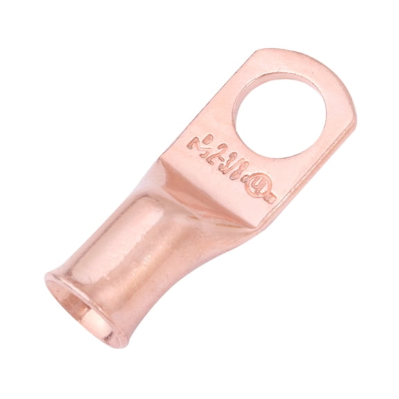 SELTERM 2 AWG 3/8" Ring Battery Cable End Terminal Lugs Bare Copper 25ea