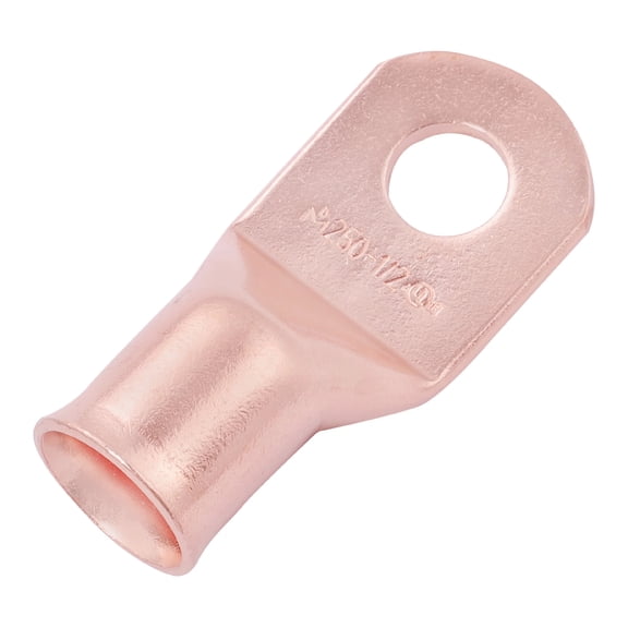 SELTERM 250 MCM 1/2" Ring Battery Cable End Terminal Lugs Bare Copper 10ea