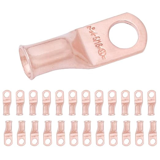 10PCS Heavy Duty Tinned Copper Wire Lugs 2 AWG Battery Cable Ends