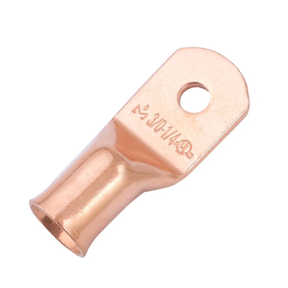 SELTERM 3/0 AWG 1/4" Ring Battery Cable End Terminal Lugs Bare Copper 10ea