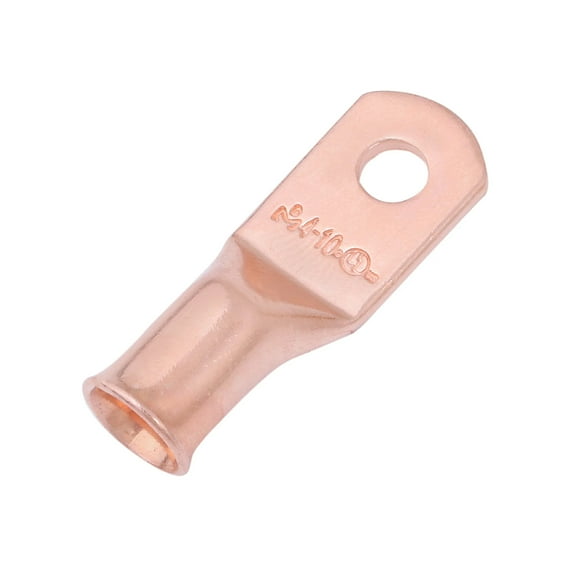 SELTERM 4 AWG # 10 Ring Battery Cable End Terminal Lugs Bare Copper 10ea