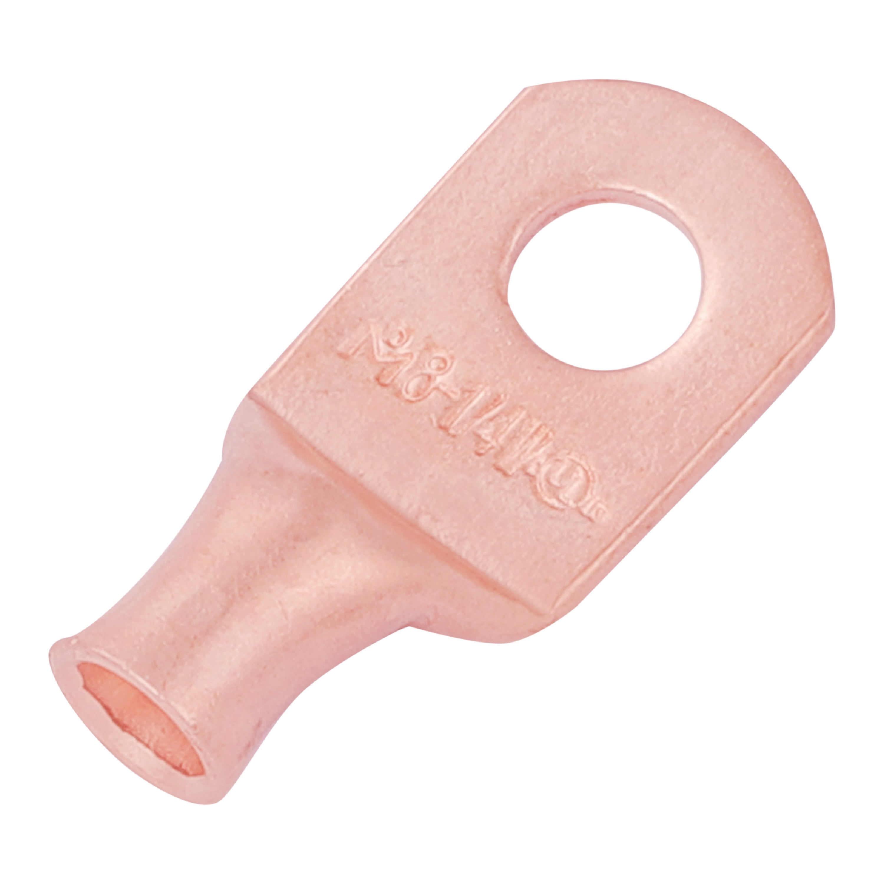 SELTERM 8 AWG 1/4" Ring Wide Battery Cable End Terminal Lugs Bare