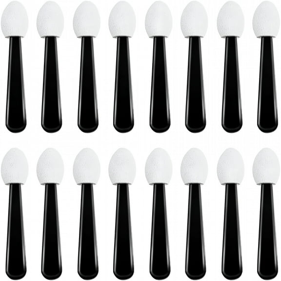 SELVORIA 100Pcs Small Eyeshadow Applicators, Eye Shadow Sponge Applicator Sticks, Eye Makeup Applicators, Sponge Tip Makeup Applicators