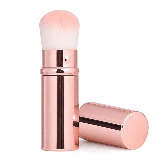 SELVORIA 2026 New Retractable Airbrush Face Makeup Brush,Kabuki Brush for Foundation,Blush,Bronzer,& Powder,Travel Friendly & Perfect for on the Go,Eco Friendly,Synthetic & Cruelty Free Bristles