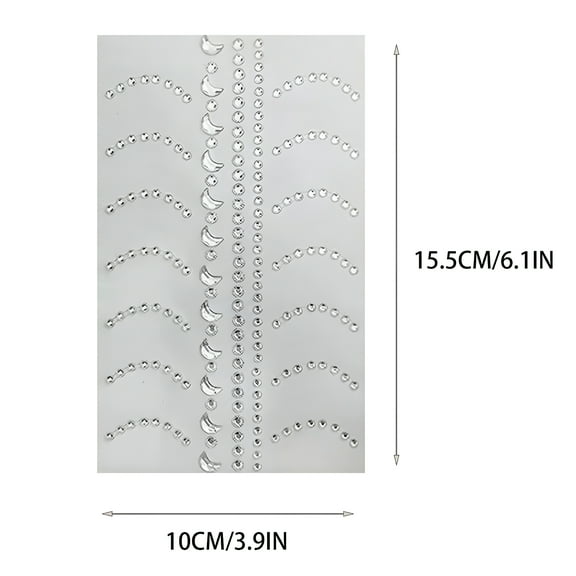 SELVORIA Face Gems Eye Self Adhesive Crystal Rhinestones Face Jewels Stickers for Makeup Holiday Party