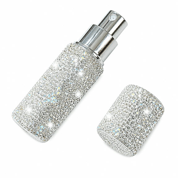 SELVORIA Rhinestone Perfumes Travel Refillable Perfumes Atomizer Bottle Bling Portable Mini Perfumes Spray Dispensers Container