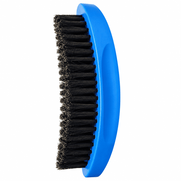 SELVORIA Wave Brush for Men - Medium Hard Boar Bristle Hair Brush for 360 Waves, Wolfing & Daily Grooming - Curved Palm Mens Hair Brush for Thick, Coarse & Curly Hair - Beard Grooming
