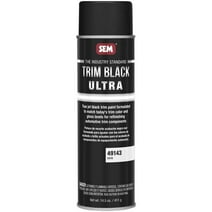 SEM 49143 Trim Black Ultra, Black Spray Paint with Satin Finish Designed for Plastic, Aluminum, Steel and Stainless Steel, 14.5 oz. Automotive Aerosol Paint Can