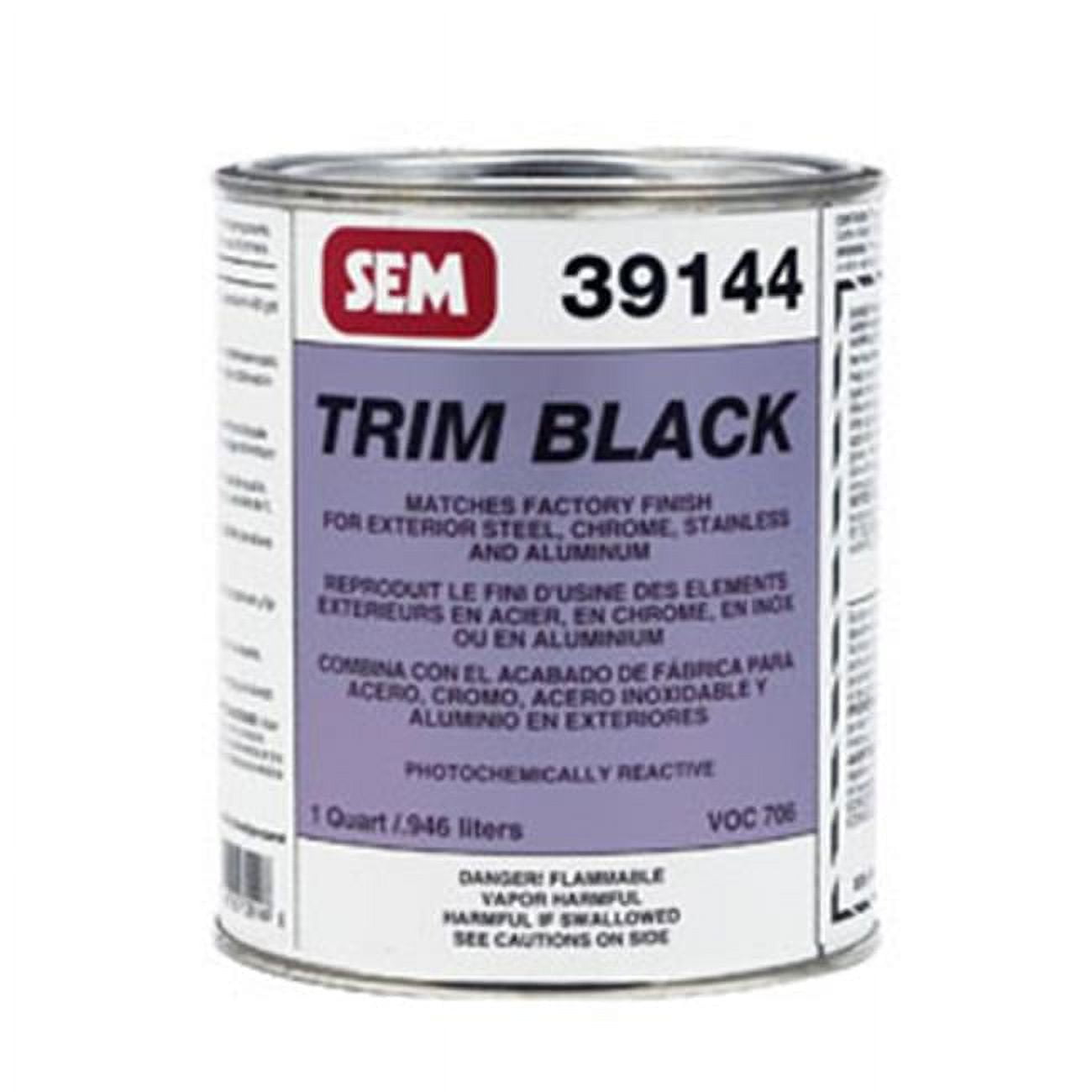 SEM Trim Black Automotive Trim Finish Restoration #39144. 1 Quart