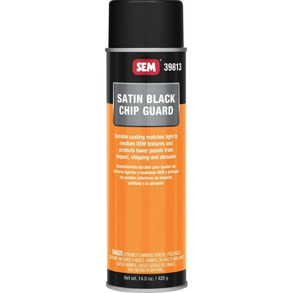 SEM Products 39813 Satin Black Chip Guard- Aerosol