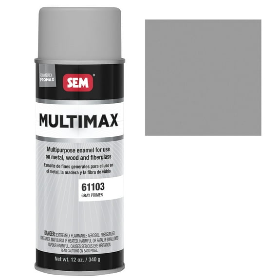 SEM Promax - General Purpose Enamel, Gray Primer, 16 oz. Aerosol