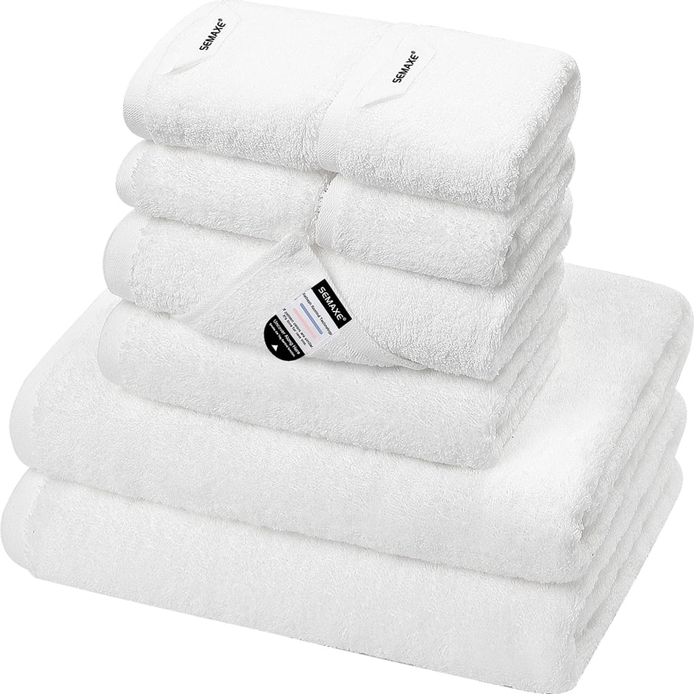 SEMAXE Towel Luxury Bath Towel Set. Hotel & Spa Quality. 2 Large Bath Towels, 2 Hand Towels, 4 Washcloths. Premium Collection Ba