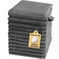 thumbnail image 1 of SEMAXE Washcloths 12-Pack 13x13 Inch: 100% Organic Cotton Face Towels | Ultra Soft, Quick-Dry & Super Absorbent for Bathroom, Gym, Spa & Hotel | Zero Lint, Lightweight & Bulk Pack, Gray, 1 of 13