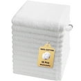 thumbnail image 1 of SEMAXE Washcloths 12-Pack 13x13 Inch: 100% Organic Cotton Face Towels | Ultra Soft, Quick-Dry & Super Absorbent for Bathroom, Gym, Spa & Hotel | Zero Lint, Lightweight & Bulk Pack, White, 1 of 12