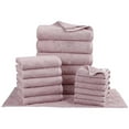 thumbnail image 1 of SEMAXE 18-Piece Luxury Cotton Bath Towel Set: 6 Bath Sheets (28x55in) + 6 Hand Towels (16x28in) + 6 Washcloths (13x13in) | Ultra Plush & Quick-Dry | Family Value Pack for Bathroom Essentials, Purple, 1 of 9