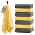 thumbnail image 1 of SEMAXE 8-Pack Cotton Hand Towels 16x28 Inches - 4 Yellow & 4 Gray, Combed Cotton Quick-Dry & Absorbent Face Towels for Bathroom, Gym, Hotel, 1 of 4