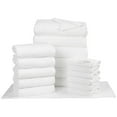 thumbnail image 1 of SEMAXE 18-Piece Luxury Cotton Bath Towel Set: 6 Bath Sheets (28x55in) + 6 Hand Towels (16x28in) + 6 Washcloths (13x13in) | Ultra Plush & Quick-Dry | Family Value Pack for Bathroom Essentials, White, 1 of 9