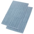thumbnail image 1 of SEMAXE Blue Cotton Bath Mat，Thickened and Durable Floor Towel. 2 Pack 19x30 inches., 1 of 7