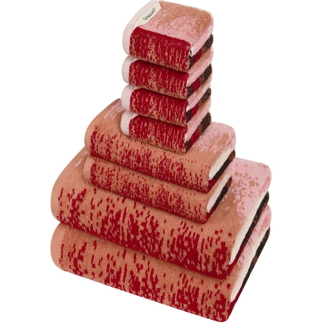 SEMAXE Colorful Bath Towel Set Include 2 Bath Towels, 2 Hand Towels and