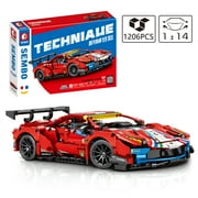 SEMBO Technique Series Car Model Building Block Set 701950 Flaming War Horse Sportscar 1206 PCS For 6+ Kids