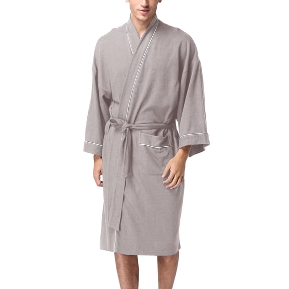 SEMIMAY Lovers Bathrobe Soft Cotton Bathrobe Hot Spring Robe