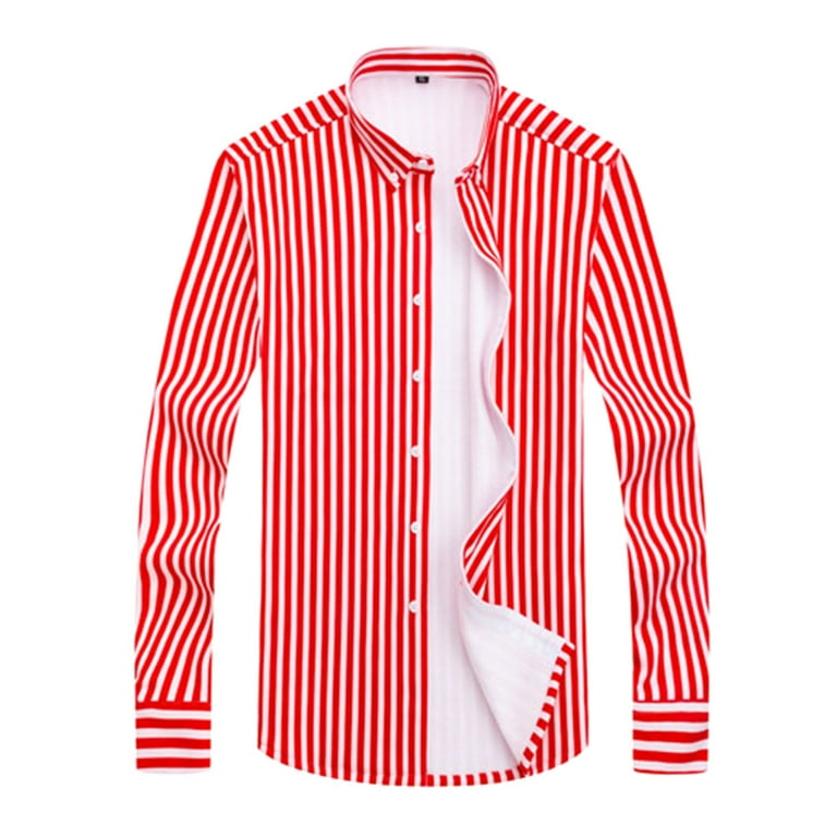 Casual Striped Print Pocket Turndown Collar Blouses Casual Striped Print Pocket Turndown Collar Blouses