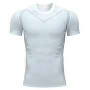 SEMIMAY Men Compression Shirts Men Short Sleeve Base Layer Undershirt Gear Workout T Shirt