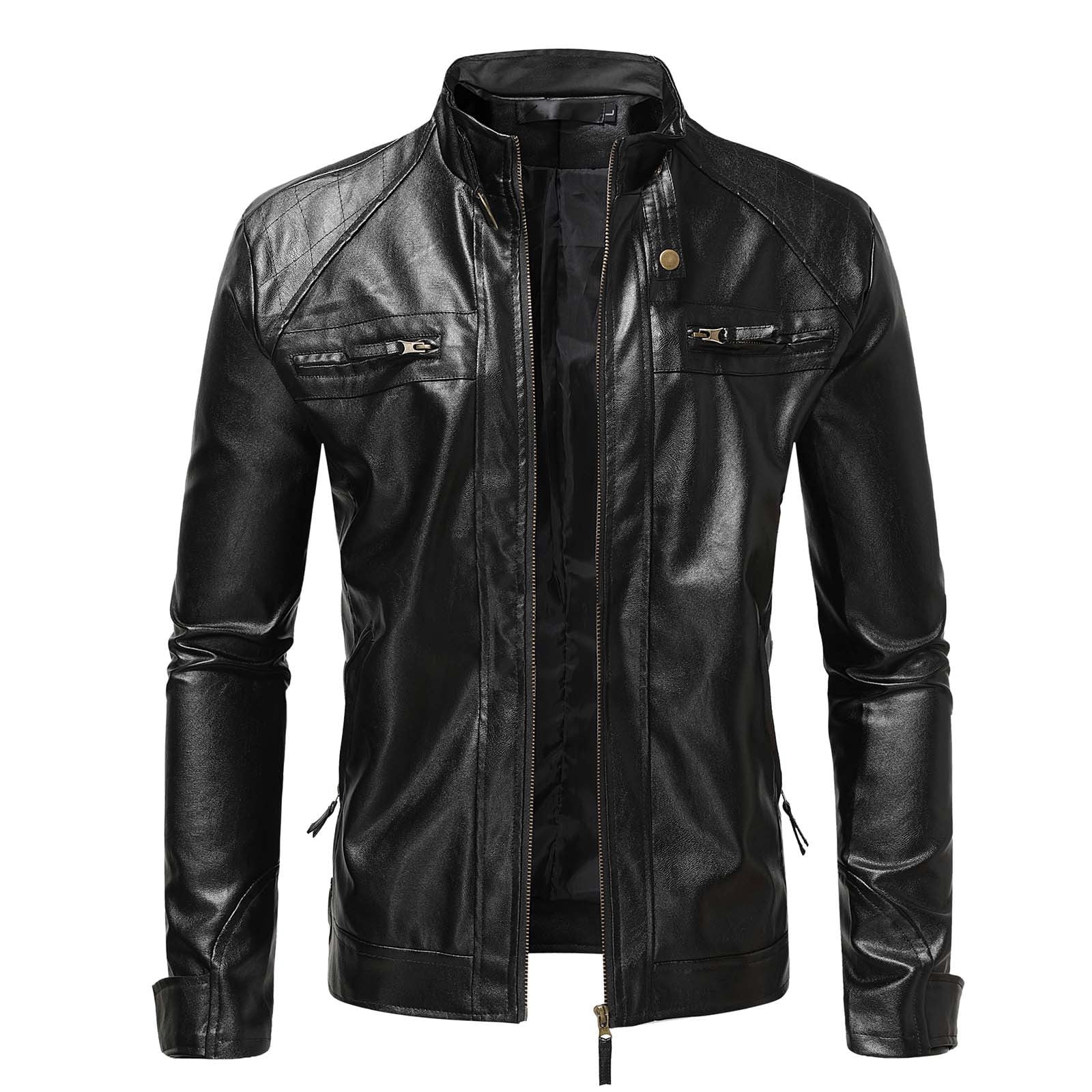 Thin leather jacket on sale mens