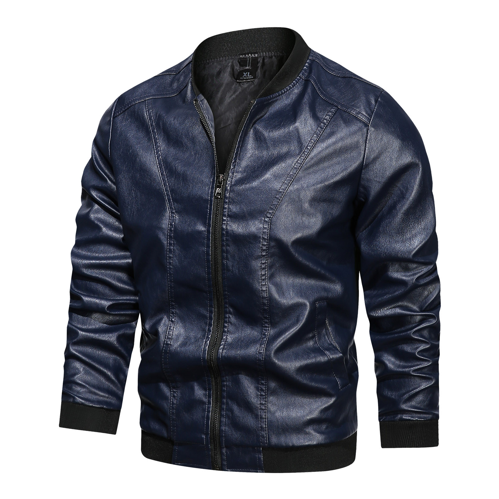 Fashion men stand collar splicing casual jacket best sale