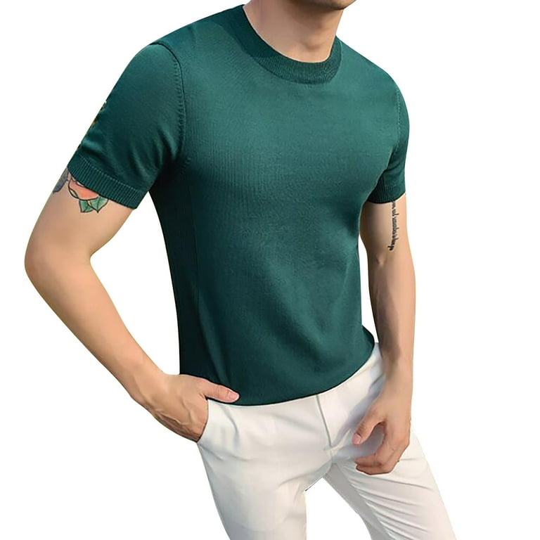 Men's round neck half sleeve size chart