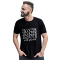 thumbnail image 1 of SEMIMAY Sleeves Shirt Neck Blouse Tops Short Love Casual O T Men Print Men's blouse, 1 of 6