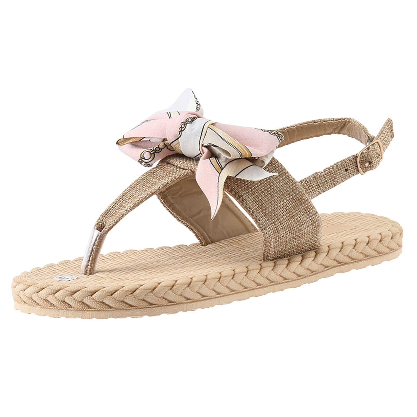 Bio Rock Ladies Beaded Boho Flip Flop Sandals - Summer Beach Wedge Sandals