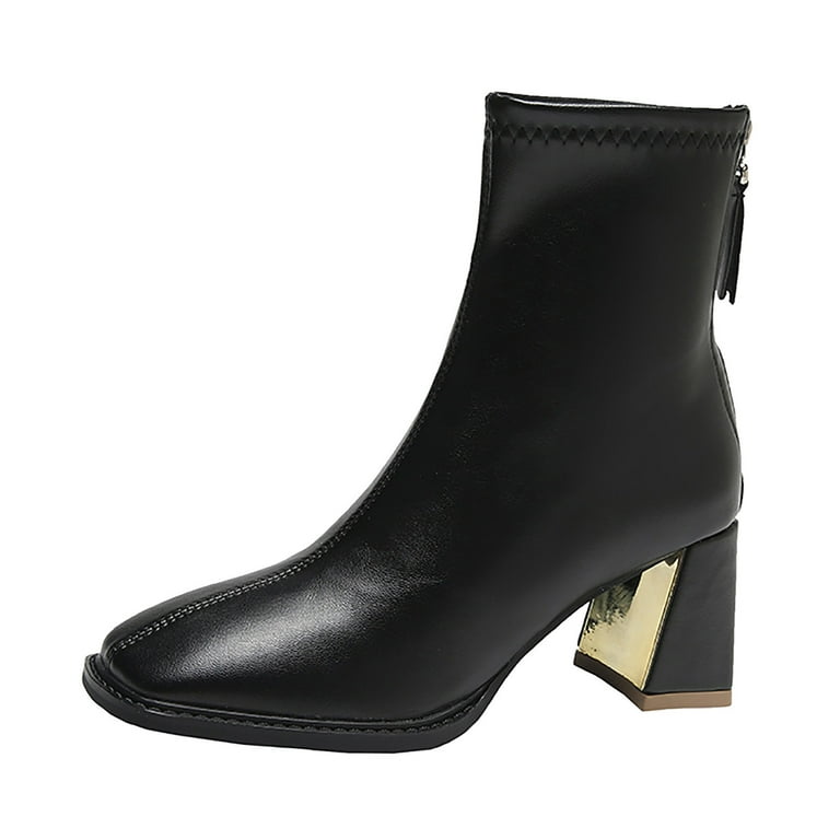 Simple black ankle boots clearance