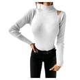 thumbnail image 1 of SEMIMAY Womens Fashion Solid Color Buttons Thread Casual Long sleeve Loose Top Shirt, 1 of 9