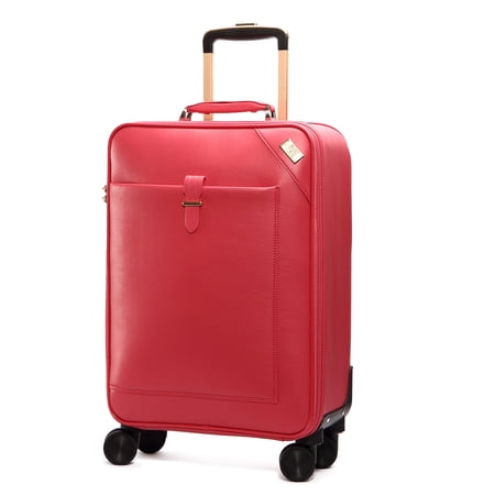 SEMMS LUXURY LEATHER LUGGAGE BOX 24" PINK