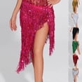 thumbnail image 1 of SEMPAI Belly Dance Hip Scarf Skirt Fringe Sequin Wrap Latin Salsa Costume Waist Shawl for Women Performance, 1 of 4