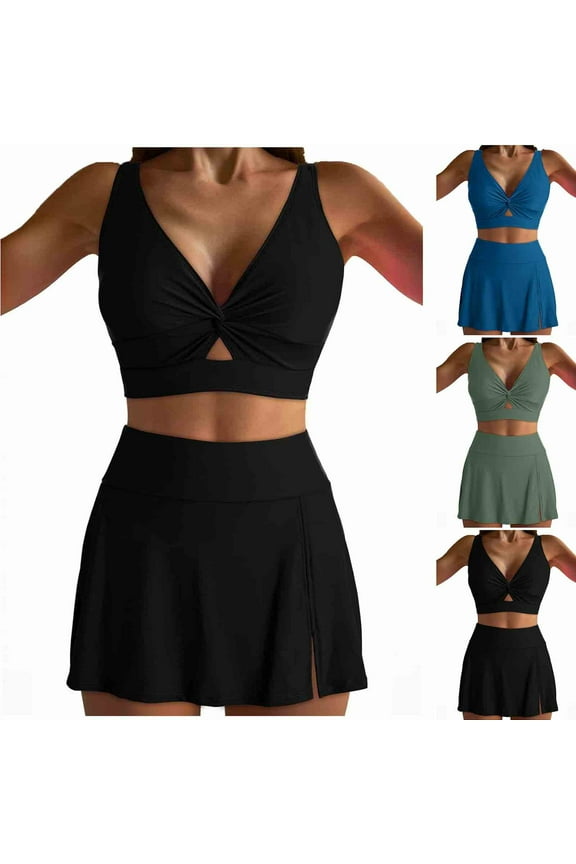 Bikini Set for Women Swimsuits 2026 Swim Skirts with Removable Pads Bathing Suit