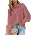 thumbnail image 1 of SEMPAI Blouses & Tops Women Tops Long Sleeve Round Neck Casual Tops Hoodies for Women Regular Fit Soft and Comfortable Solid Oversized Blouses for Womens Womens Tops, 1 of 6